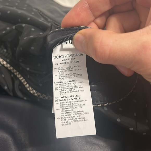 Stylish, blue leather jacket. Dolce & Gabbana size 48 IT. Great condition - Picture 3 of 4